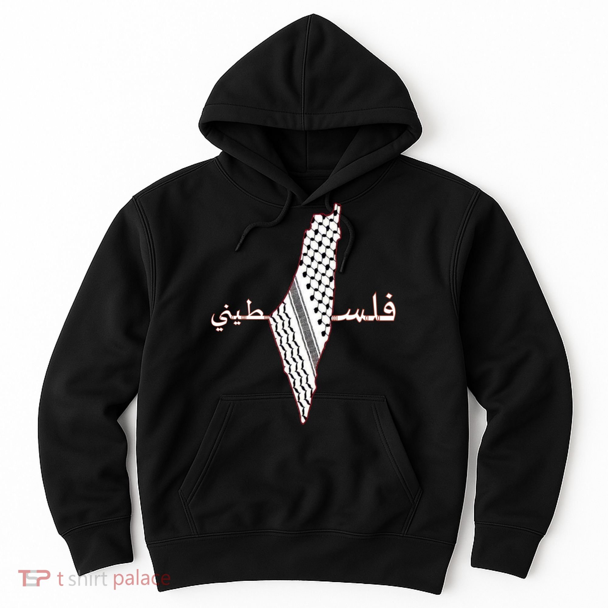 Keffiyeh Palestine Map Scarf Shemagh Palestinians Hoodie
