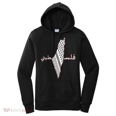 Keffiyeh Palestine Map Scarf Shemagh Palestinians Women's Hoodie