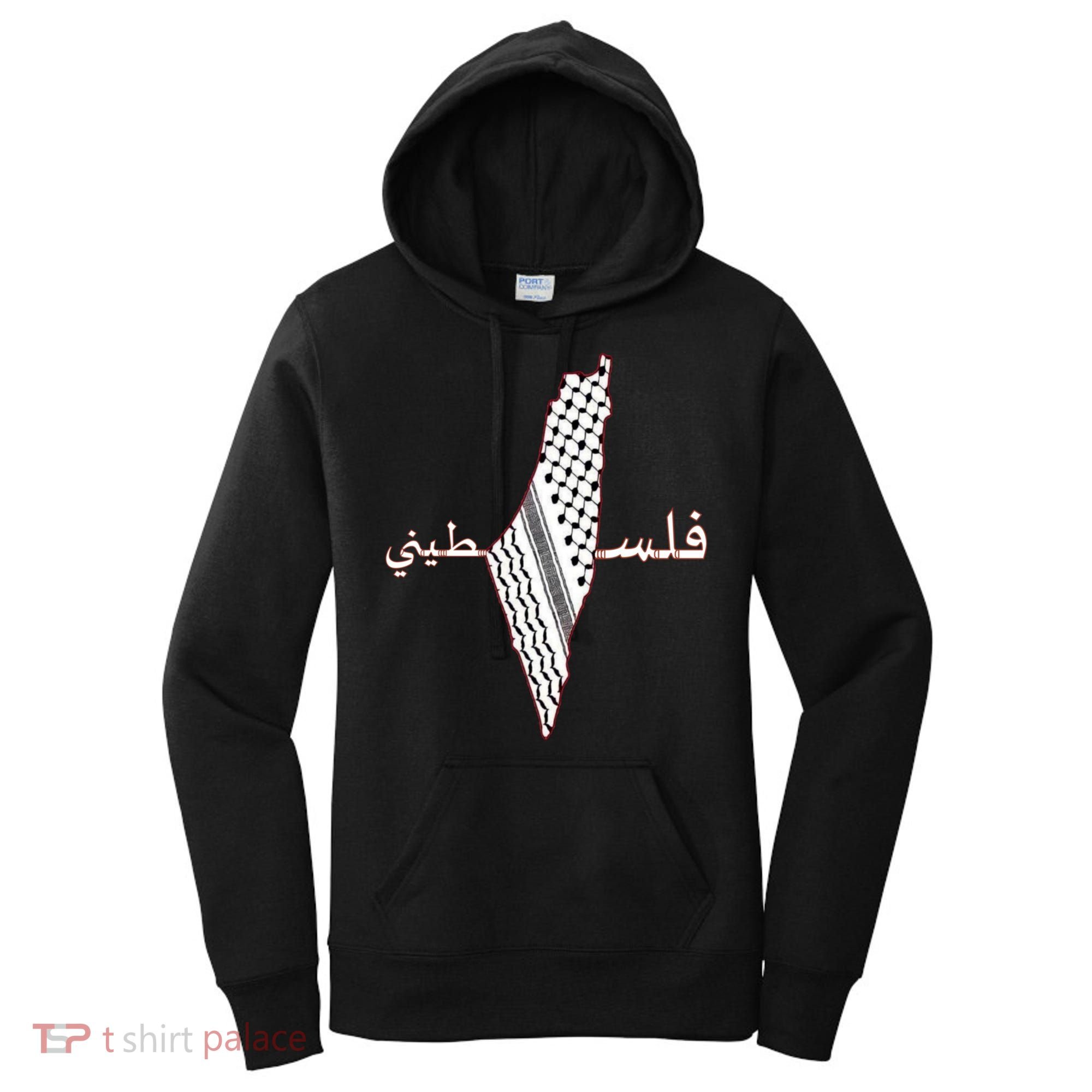Keffiyeh Palestine Map Scarf Shemagh Palestinians Women's Hoodie