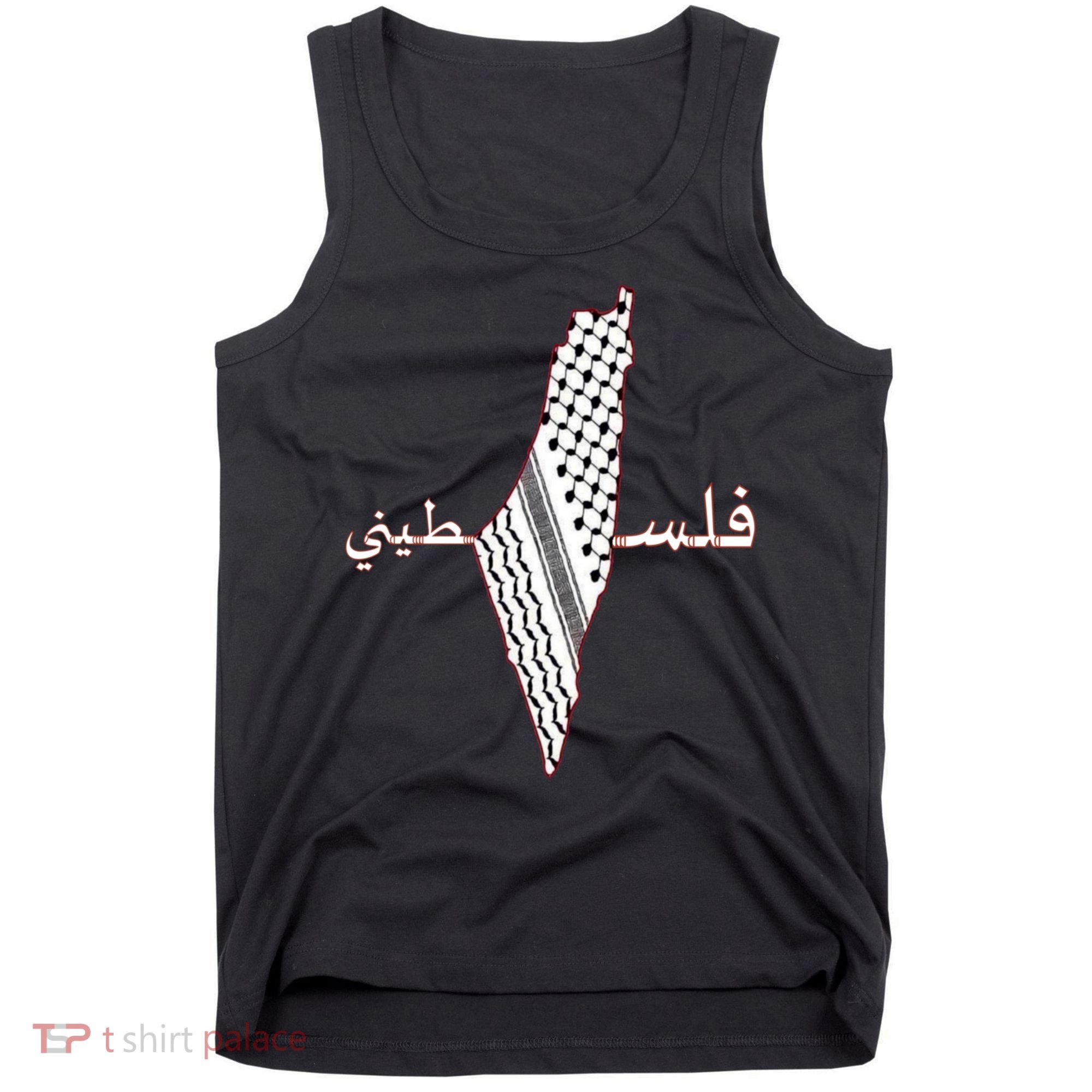 Keffiyeh Palestine Map Scarf Shemagh Palestinians Tank Top