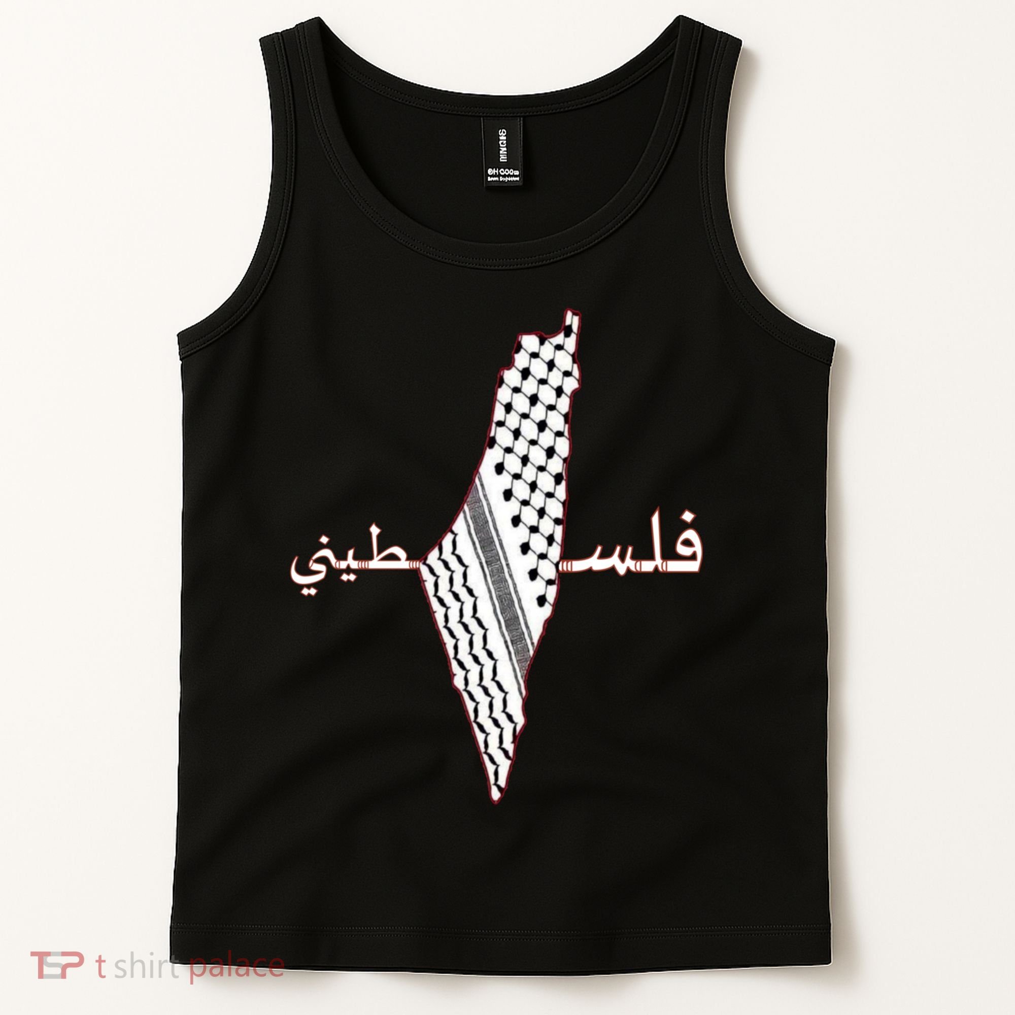 Keffiyeh Palestine Map Scarf Shemagh Palestinians Tank Top