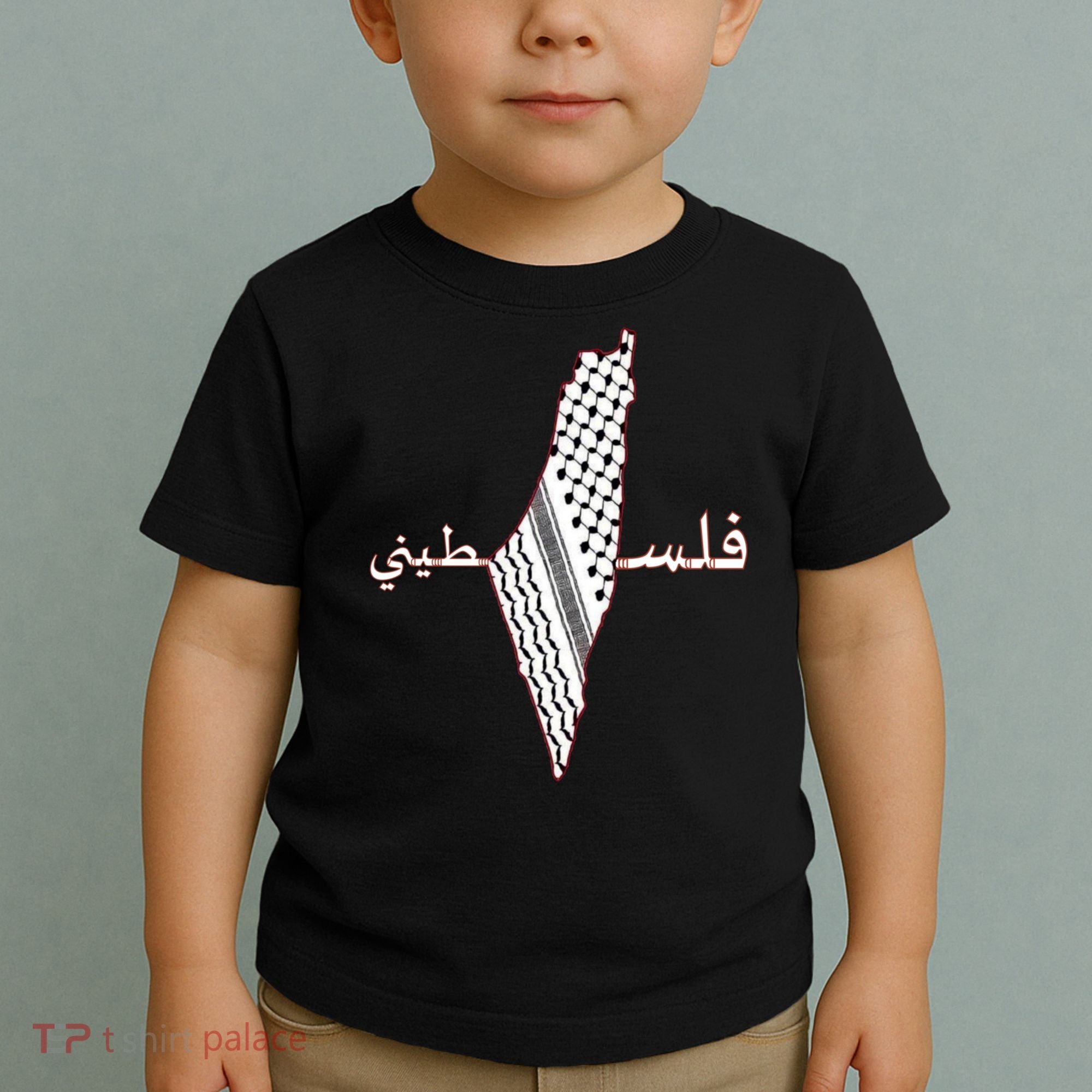 Keffiyeh Palestine Map Scarf Shemagh Palestinians Toddler T-Shirt