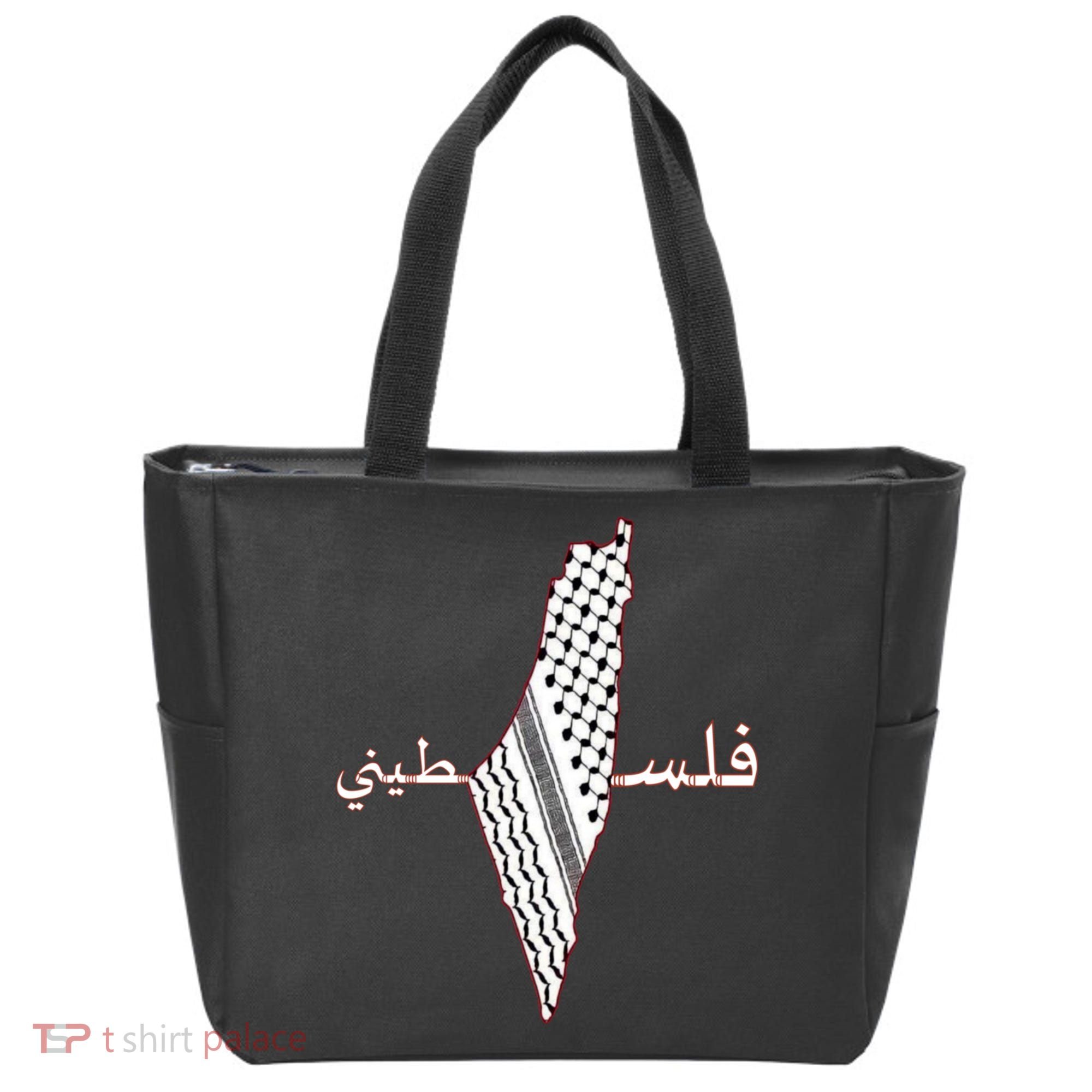 Keffiyeh Palestine Map Scarf Shemagh Palestinians Tote Bag