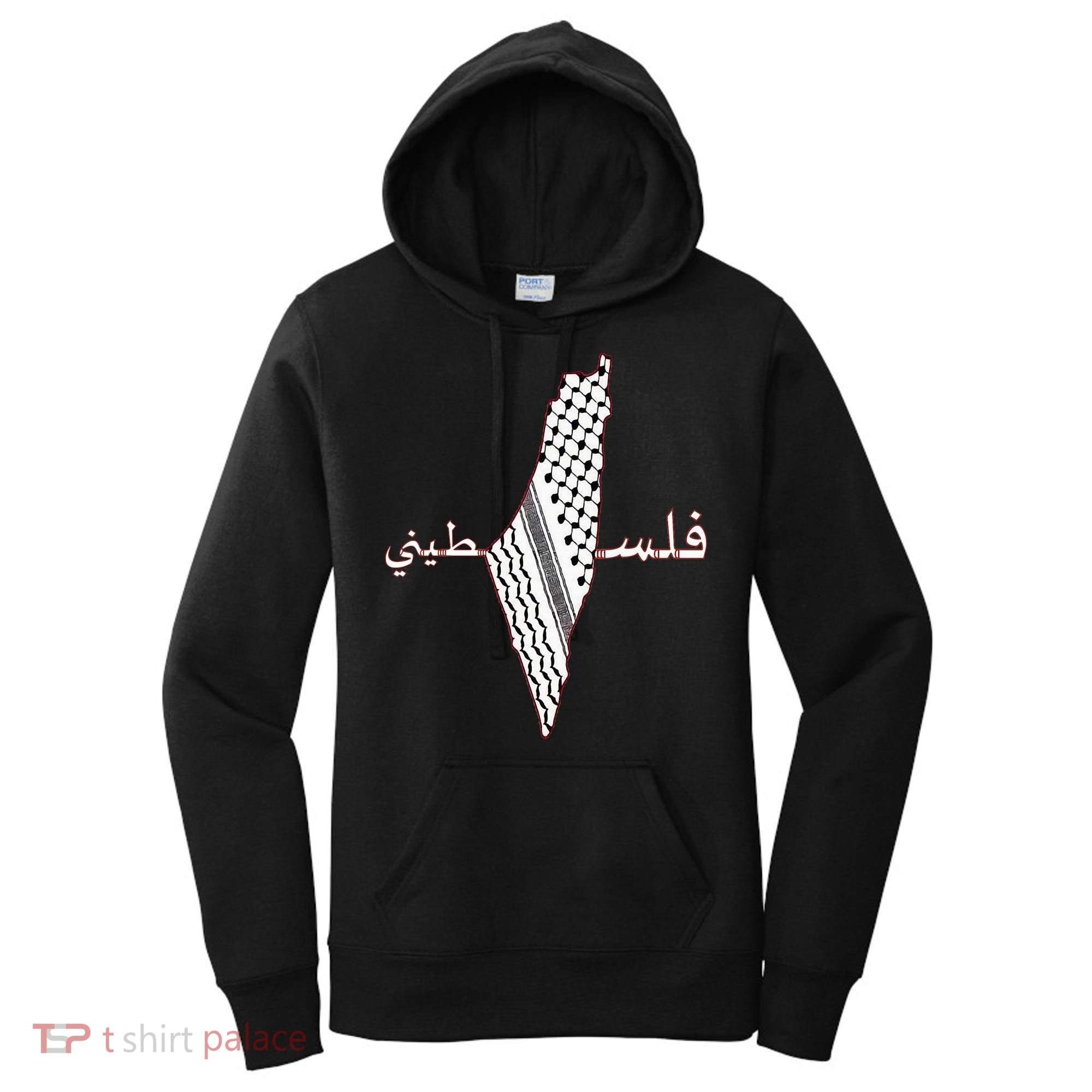 Keffiyeh Palestine Map Scarf Shemagh Palestinians Women's Hoodie