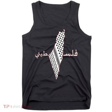 Keffiyeh Palestine Map Scarf Shemagh Palestinians Tank Top