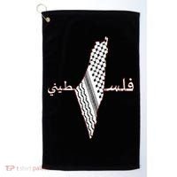 Keffiyeh Palestine Map Scarf Shemagh Palestinians Golf Towel thumb 0