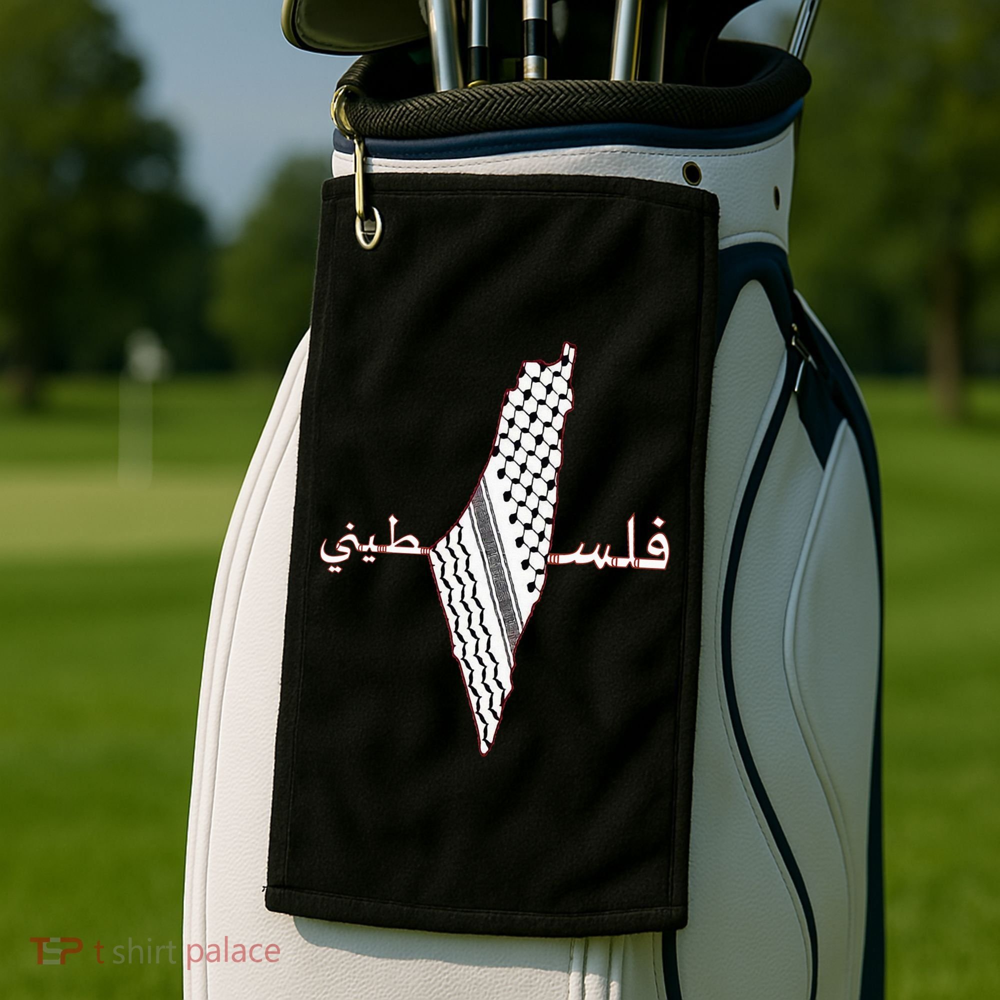 Keffiyeh Palestine Map Scarf Shemagh Palestinians Golf Towel