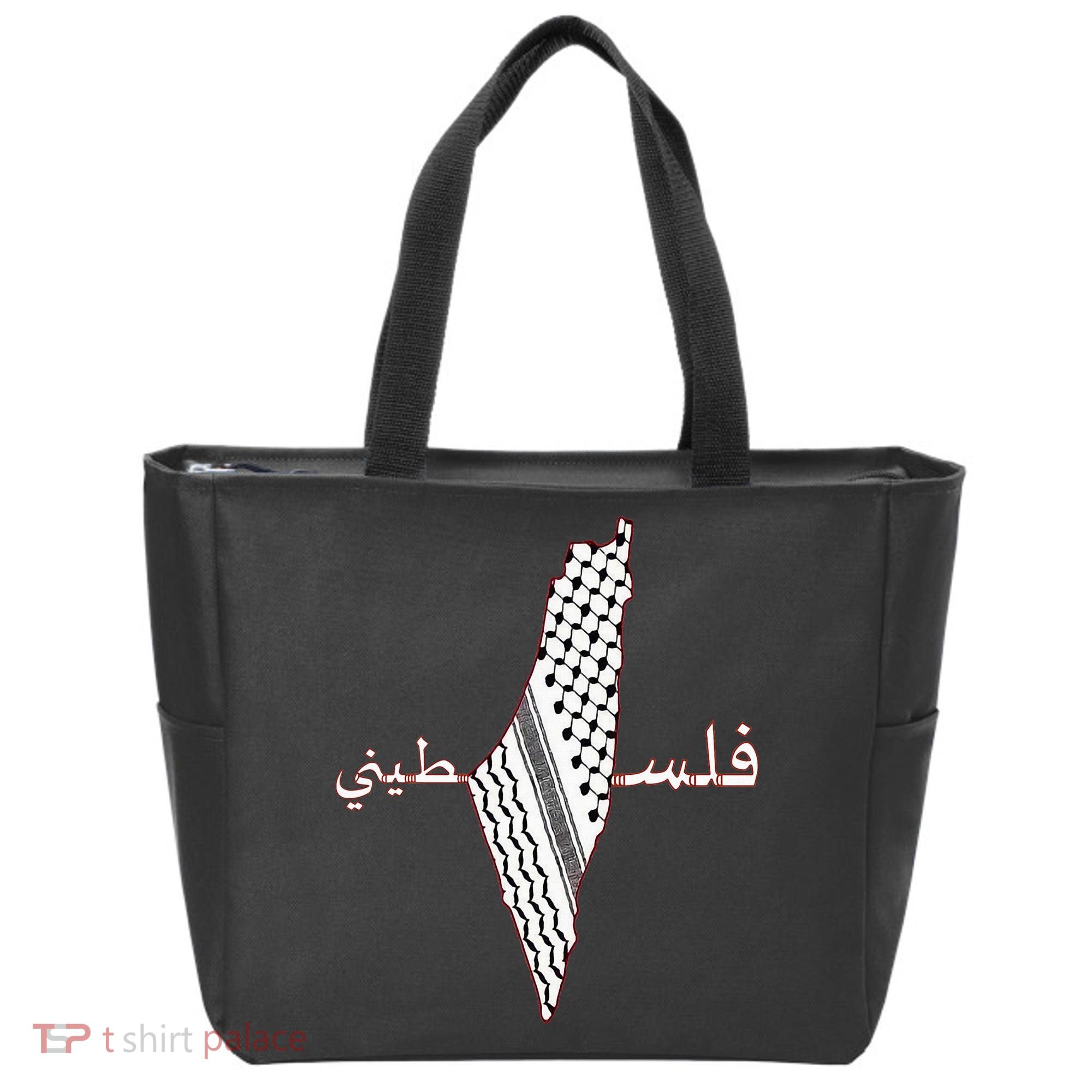 Keffiyeh Palestine Map Scarf Shemagh Palestinians Tote Bag