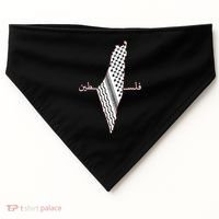 Keffiyeh Palestine Map Arabic Scarf Shemagh Palestinian Flag USA-Made Doggie Bandana thumb 0