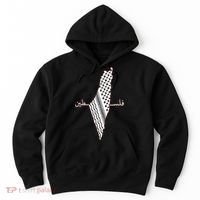 Keffiyeh Palestine Map Arabic Scarf Shemagh Palestinian Flag Hoodie thumb 0