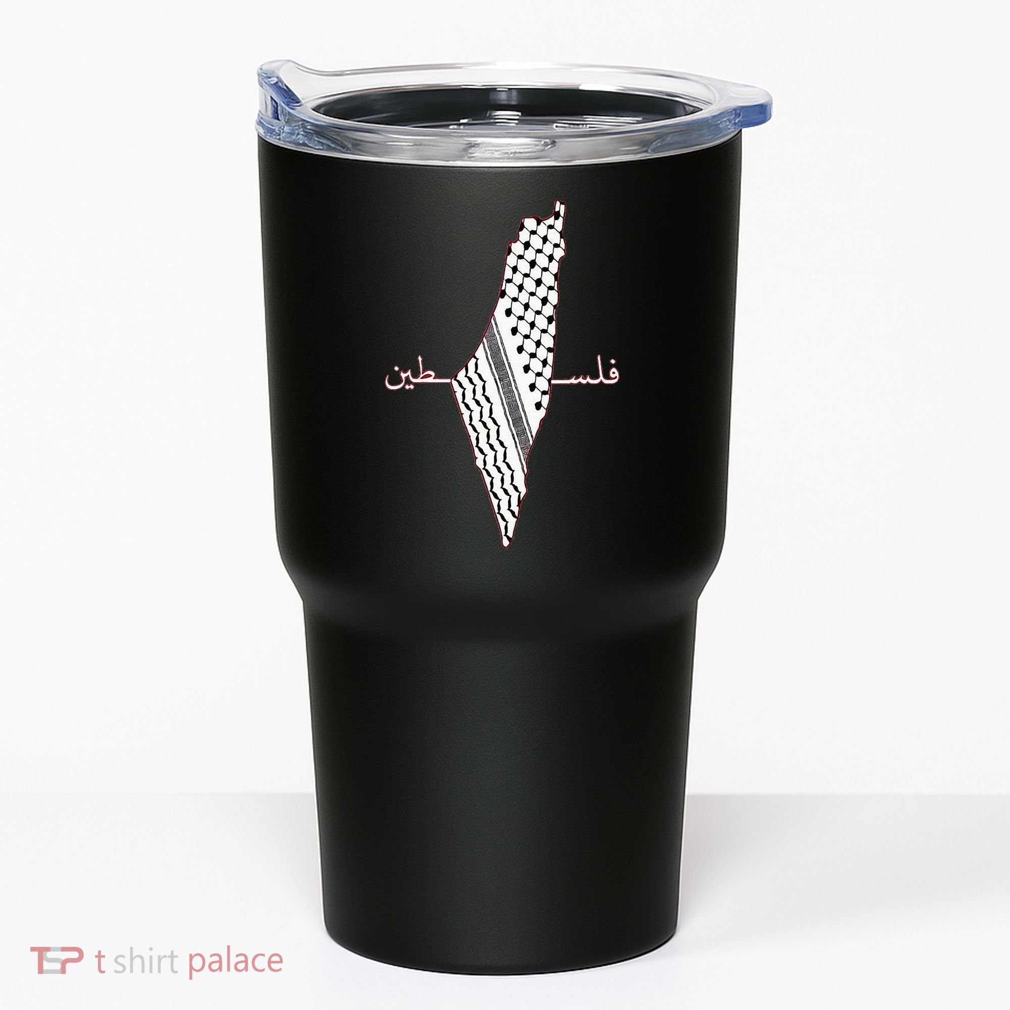 Keffiyeh Palestine Map Arabic Scarf Shemagh Palestinian Flag Tumbler