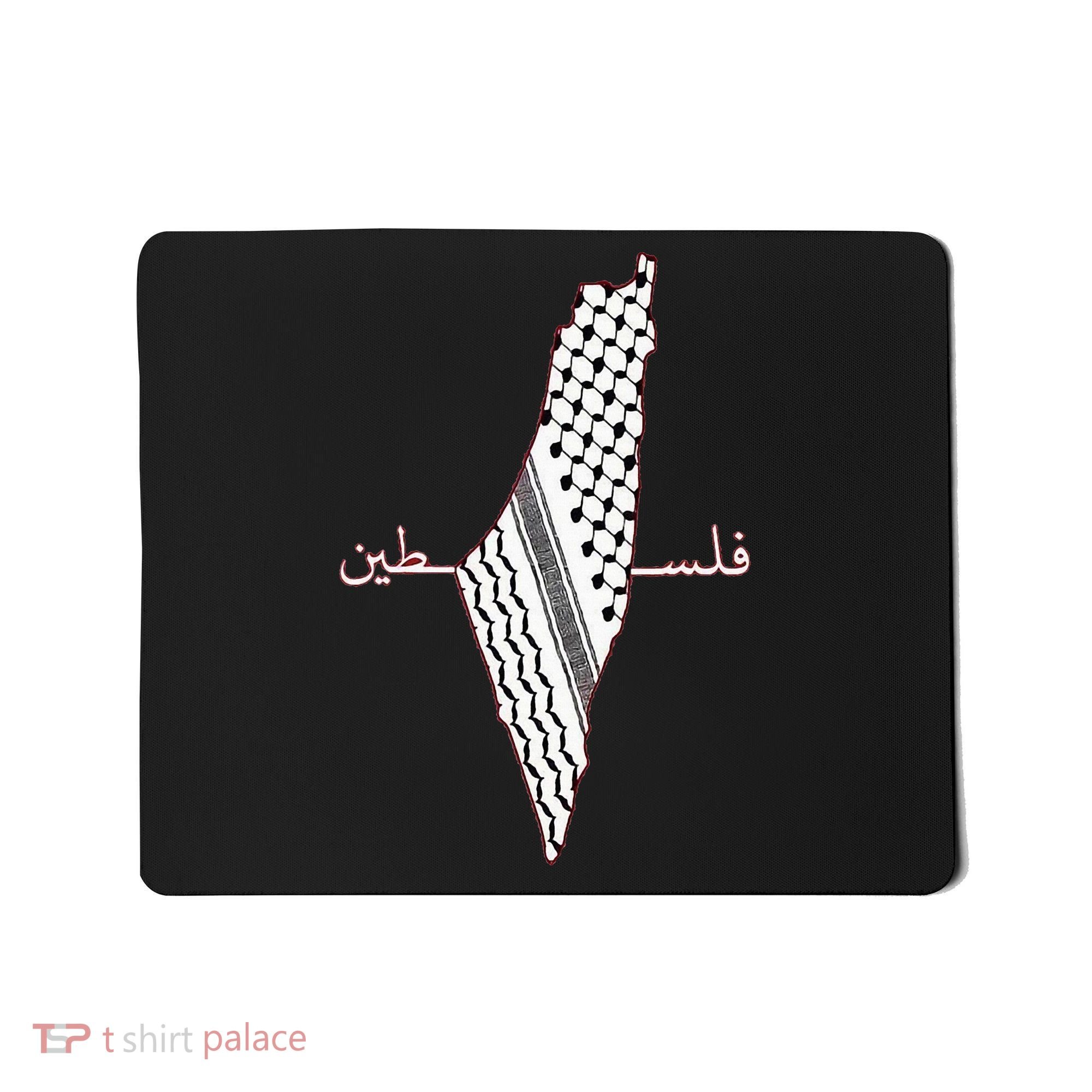 Keffiyeh Palestine Map Arabic Scarf Shemagh Palestinian Flag Mousepad