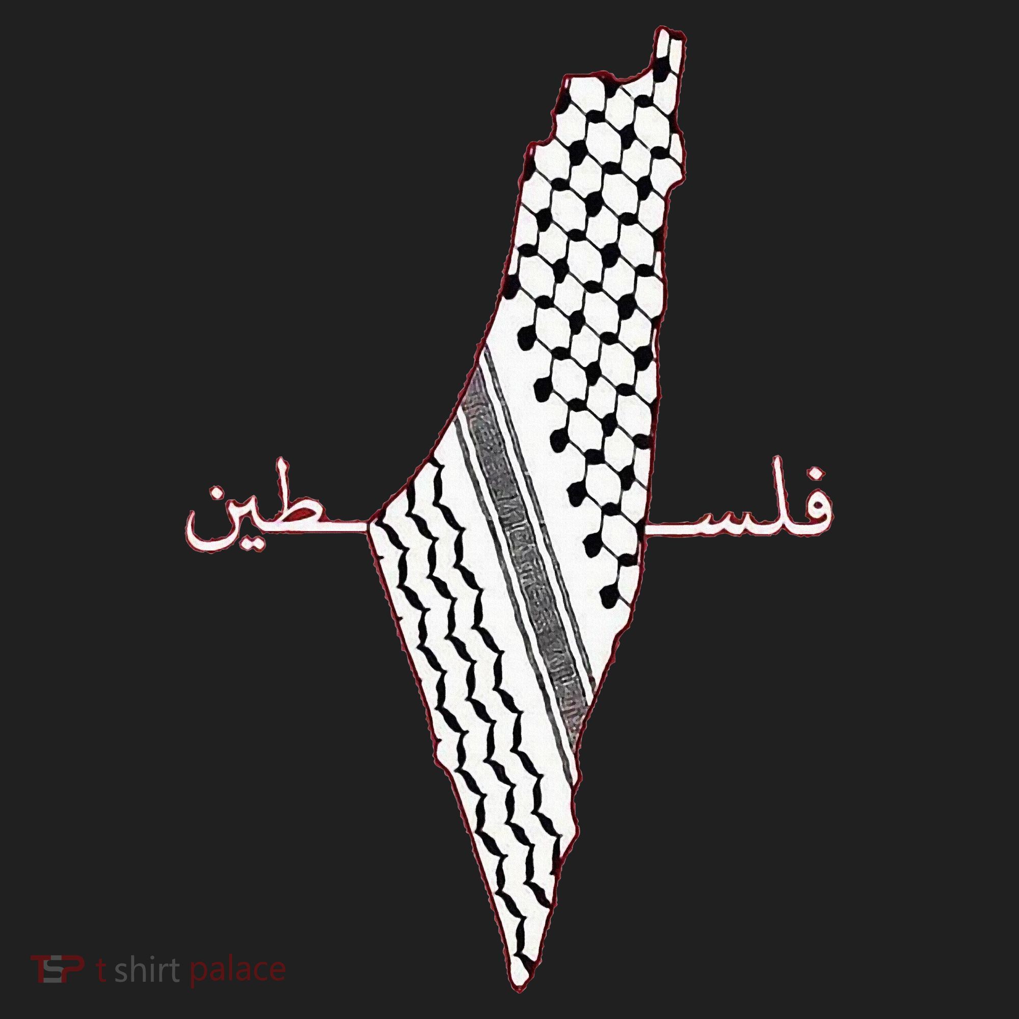 Keffiyeh Palestine Map Arabic Scarf Shemagh Palestinian Flag Hat