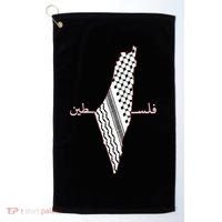 Keffiyeh Palestine Map Arabic Scarf Shemagh Palestinian Flag Golf Towel thumb 0