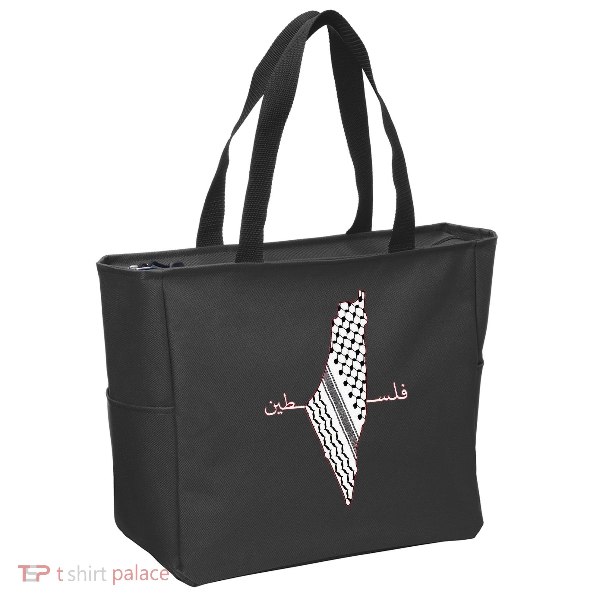 Keffiyeh Palestine Map Arabic Scarf Shemagh Palestinian Flag Tote Bag