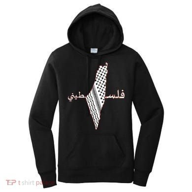 Keffiyeh Palestine Map Scarf Shemagh Palestinians Women's Hoodie