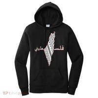 Keffiyeh Palestine Map Scarf Shemagh Palestinians Women's Hoodie thumb 0