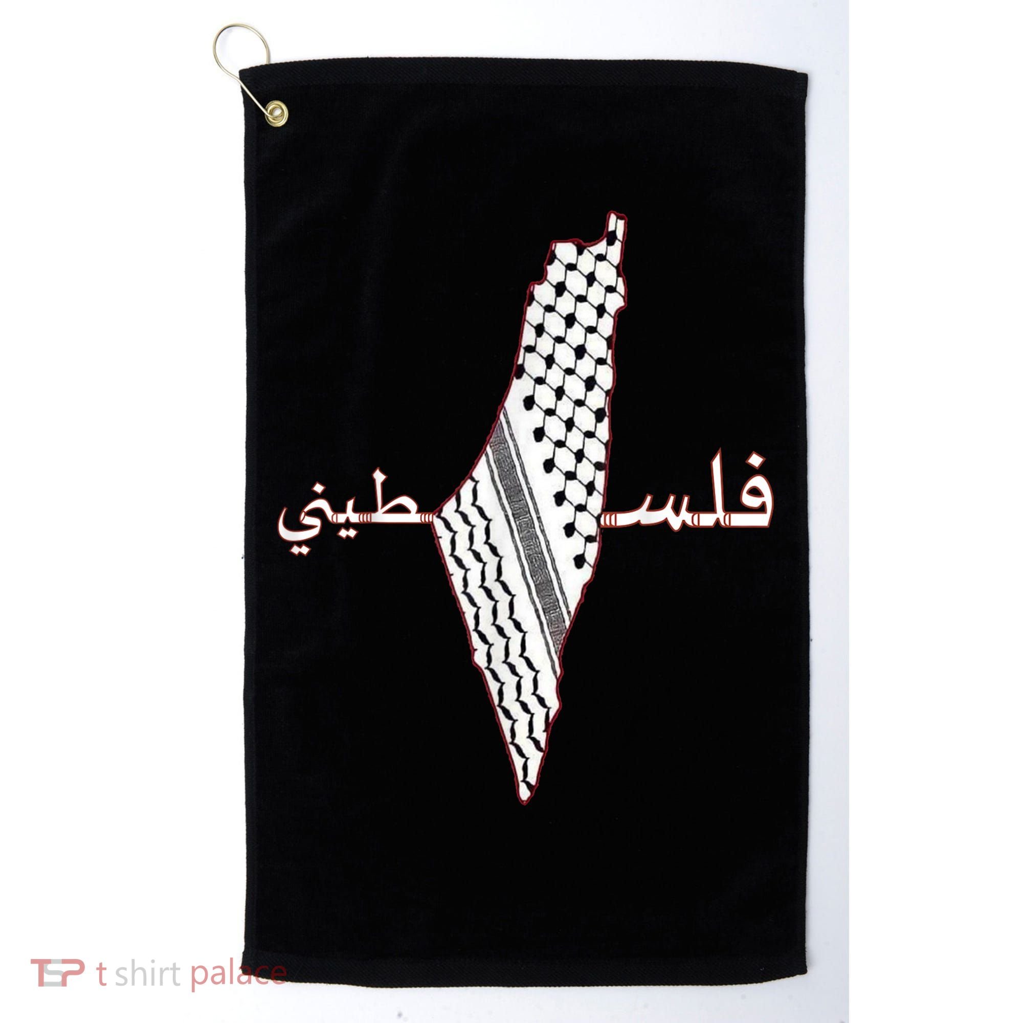 Keffiyeh Palestine Map Scarf Shemagh Palestinians Golf Towel