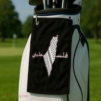 Keffiyeh Palestine Map Scarf Shemagh Palestinians Golf Towel thumb 2