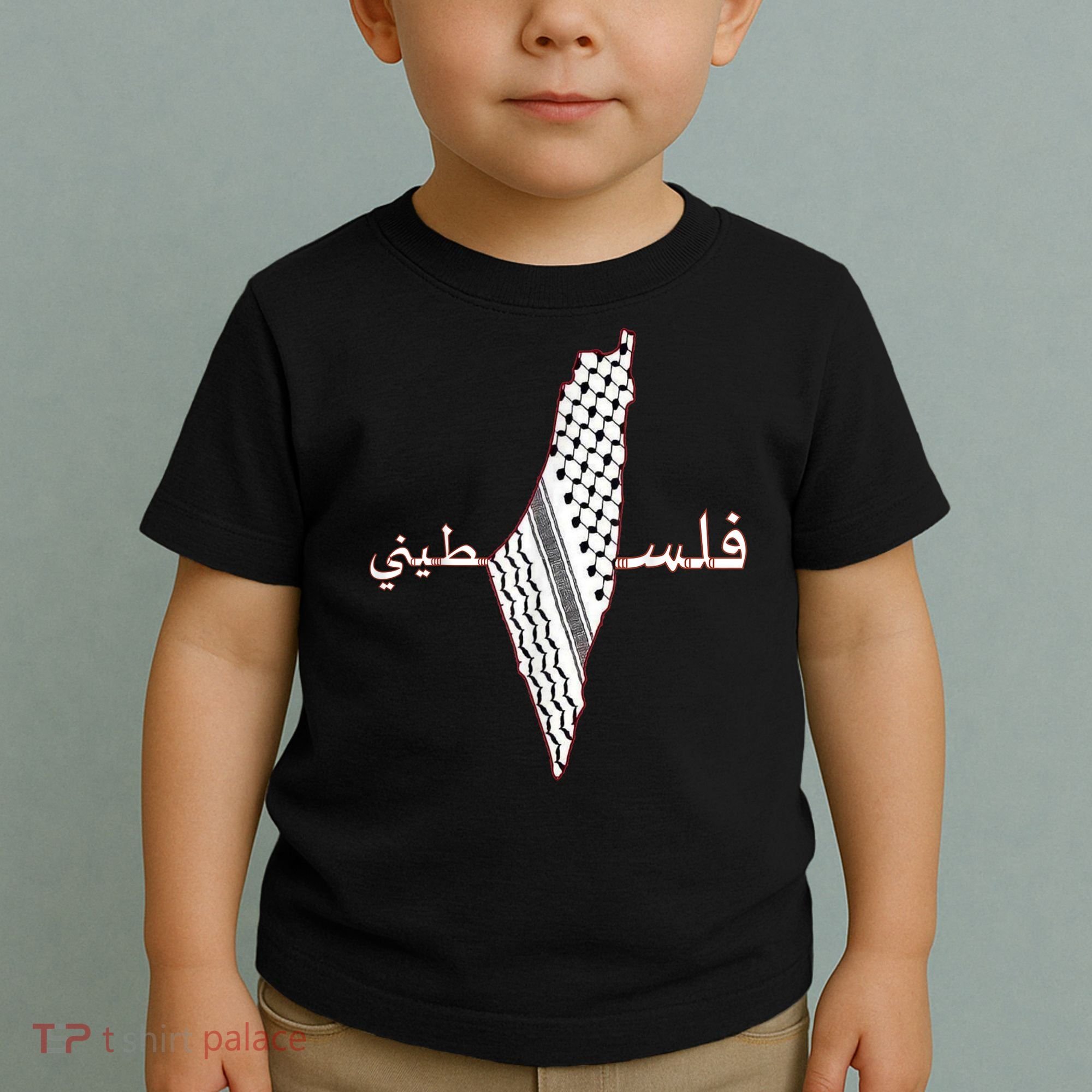 Keffiyeh Palestine Map Scarf Shemagh Palestinians Toddler T-Shirt