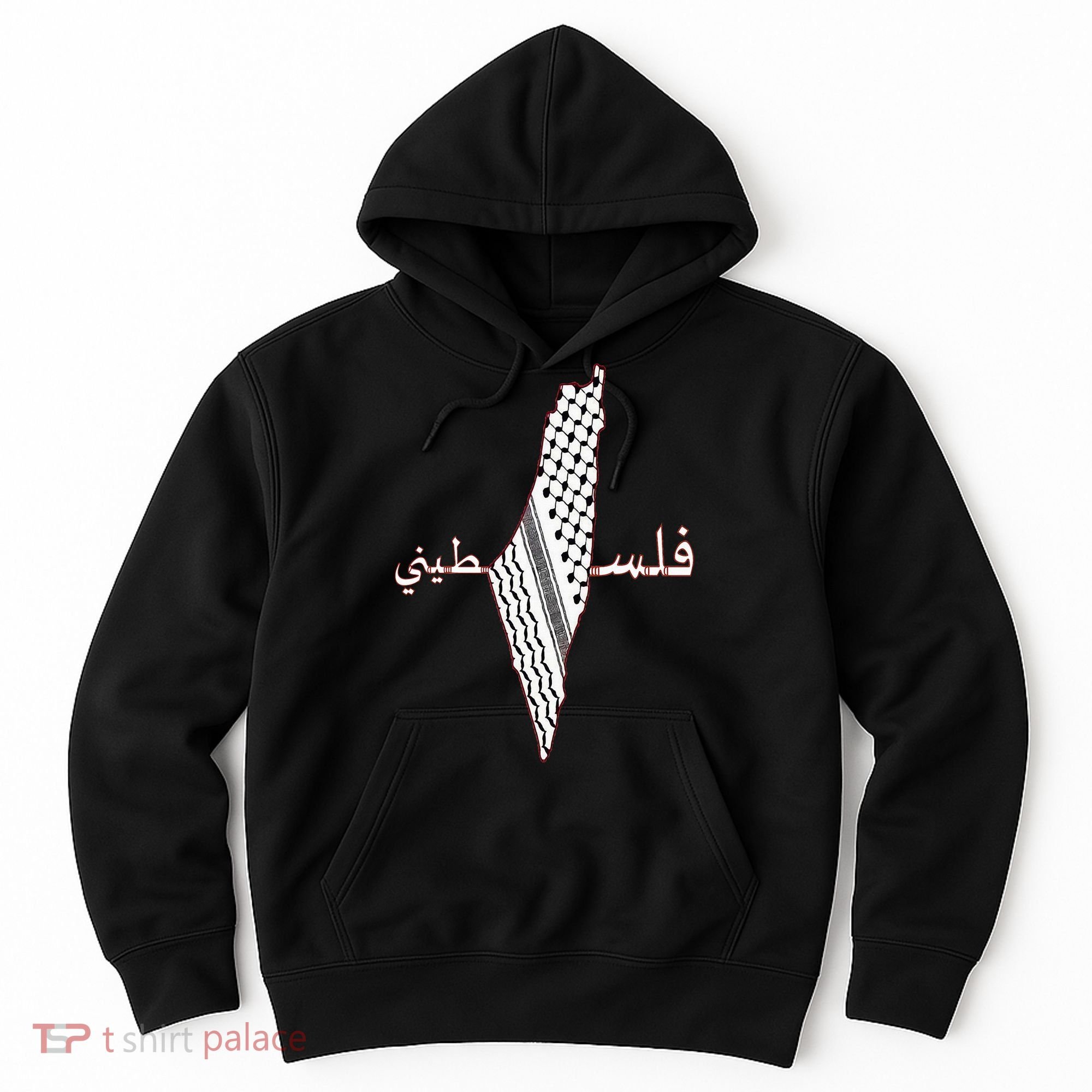 Keffiyeh Palestine Map Scarf Shemagh Palestinians Hoodie