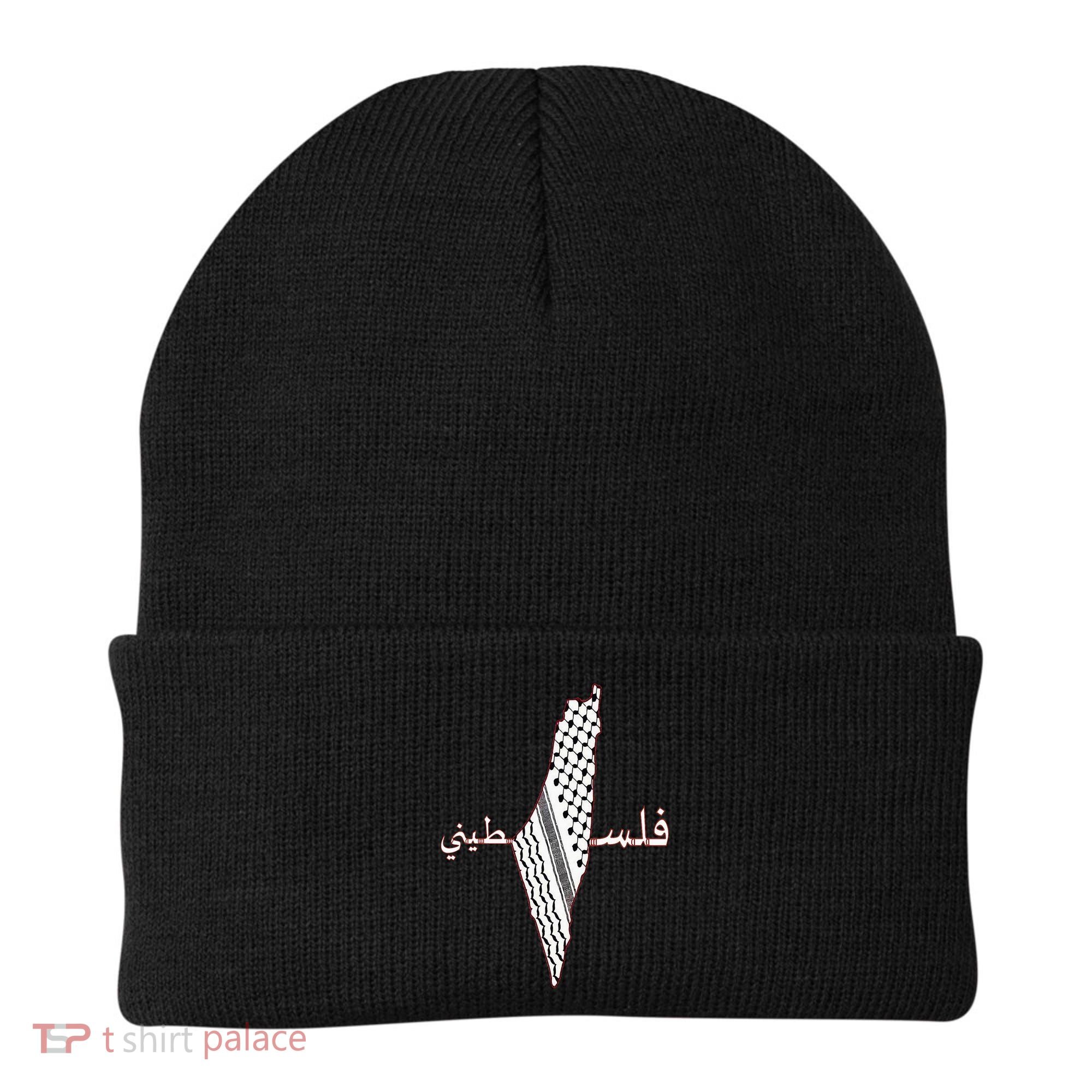 Keffiyeh Palestine Map Scarf Shemagh Palestinians Beanie