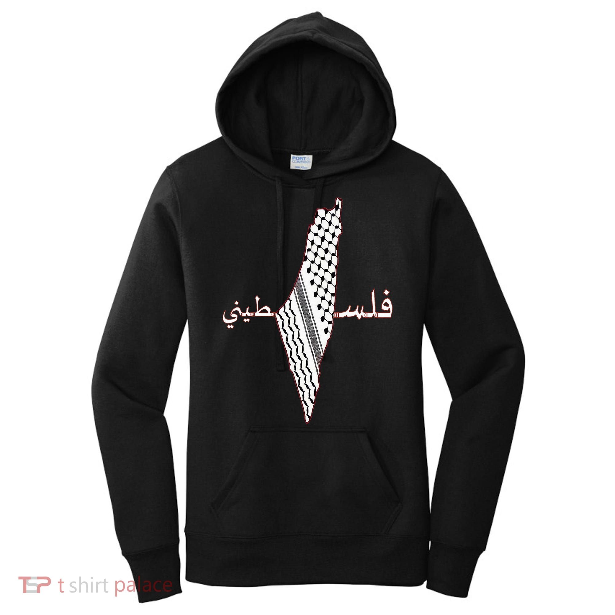 Keffiyeh Palestine Map Scarf Shemagh Palestinians Women's Hoodie