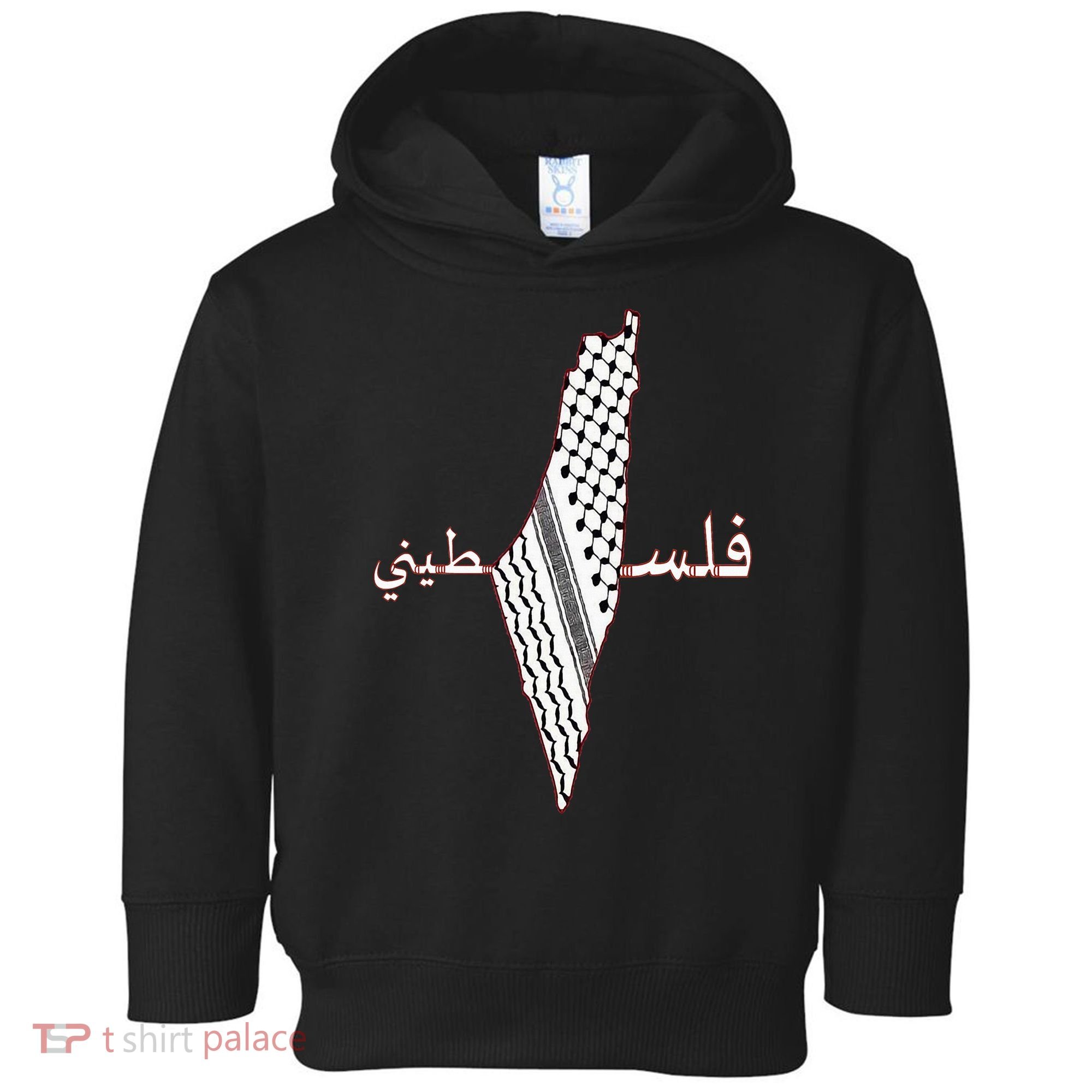 Keffiyeh Palestine Map Scarf Shemagh Palestinians Toddler Hoodie