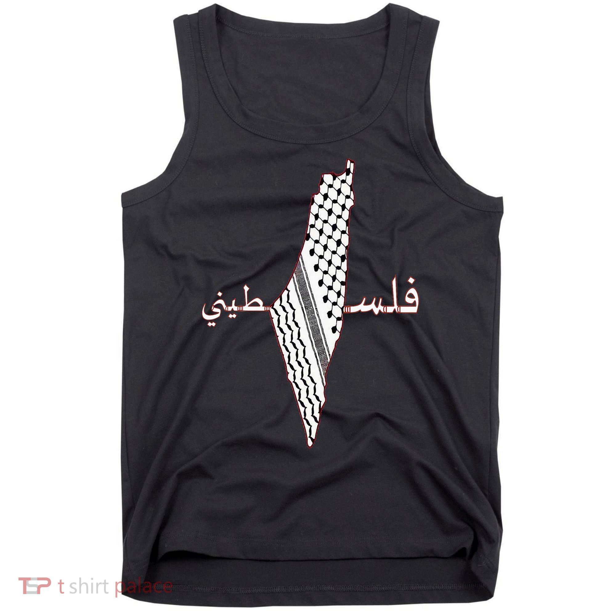 Keffiyeh Palestine Map Scarf Shemagh Palestinians Tank Top