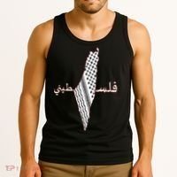 Keffiyeh Palestine Map Scarf Shemagh Palestinians Tank Top thumb 3