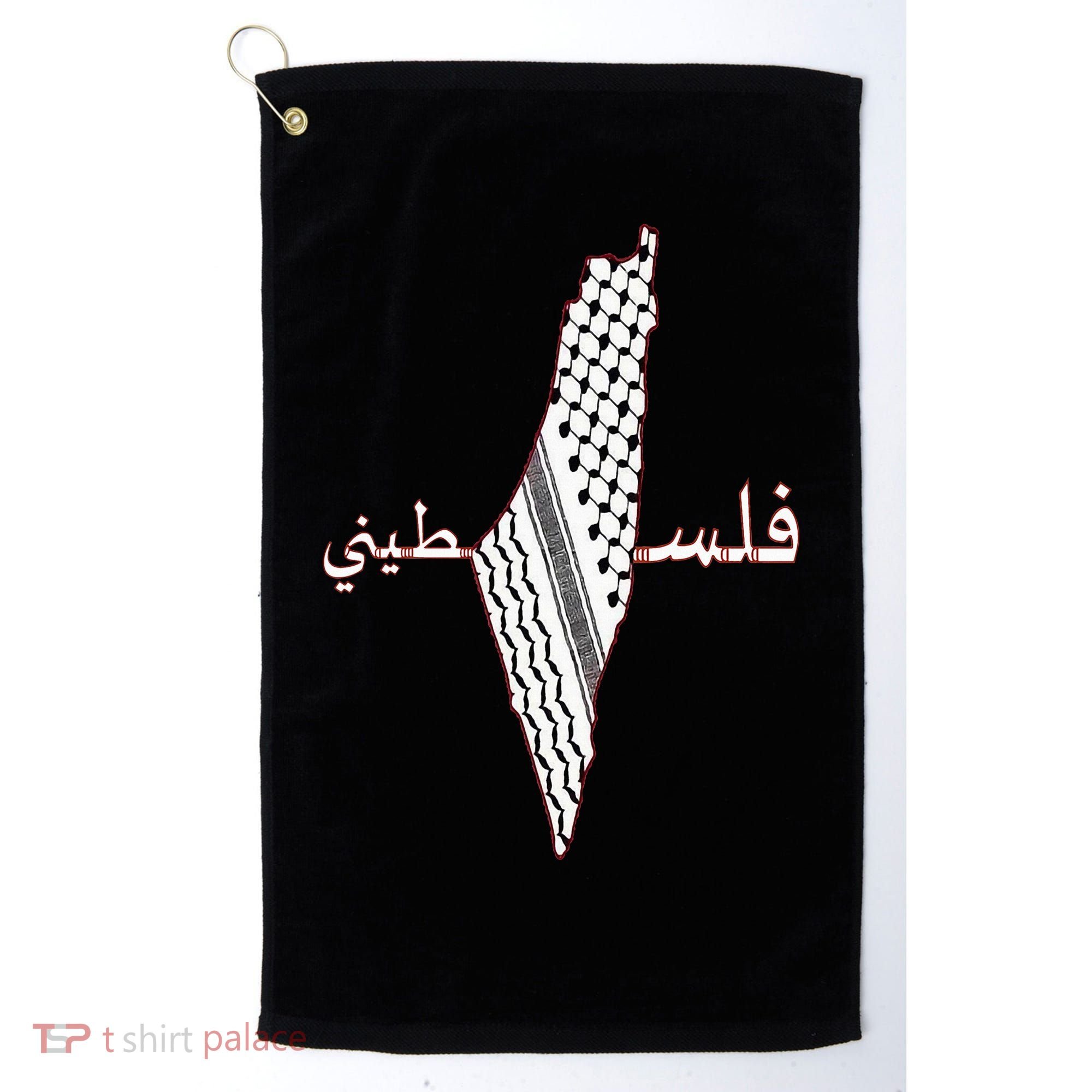Keffiyeh Palestine Map Scarf Shemagh Palestinians Golf Towel