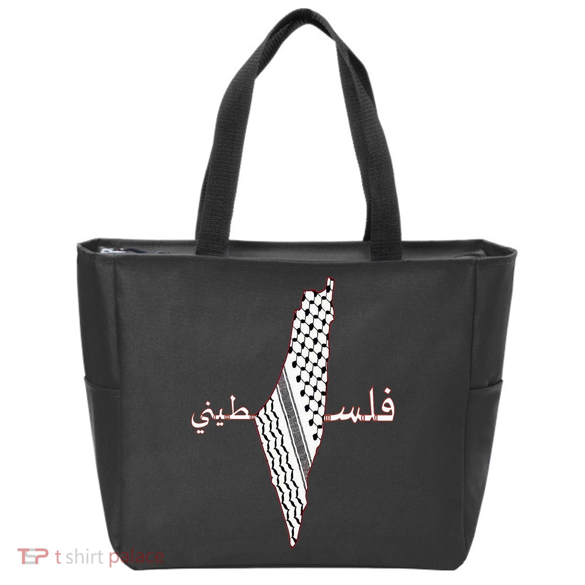 Keffiyeh Palestine Map Scarf Shemagh Palestinians Tote Bag