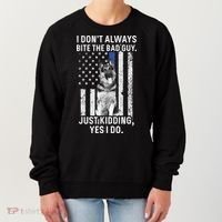 K9 Police Officer German Shepherd Funny Thin Blue Line Women's Sweatshirt thumb 0
