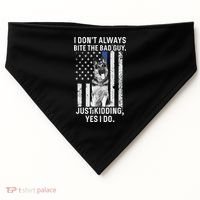 K9 Police Officer German Shepherd Funny Thin Blue Line USA-Made Doggie Bandana thumb 0