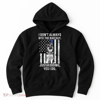 K9 Police Officer German Shepherd Funny Thin Blue Line Hoodie
