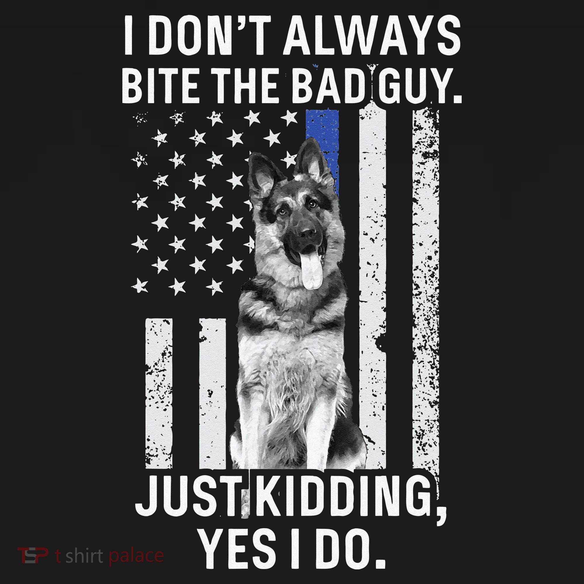 K9 Police Officer German Shepherd Funny Thin Blue Line Long Sleeve Shirt