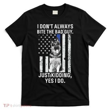 K9 Police Officer German Shepherd Funny Thin Blue Line T-Shirt