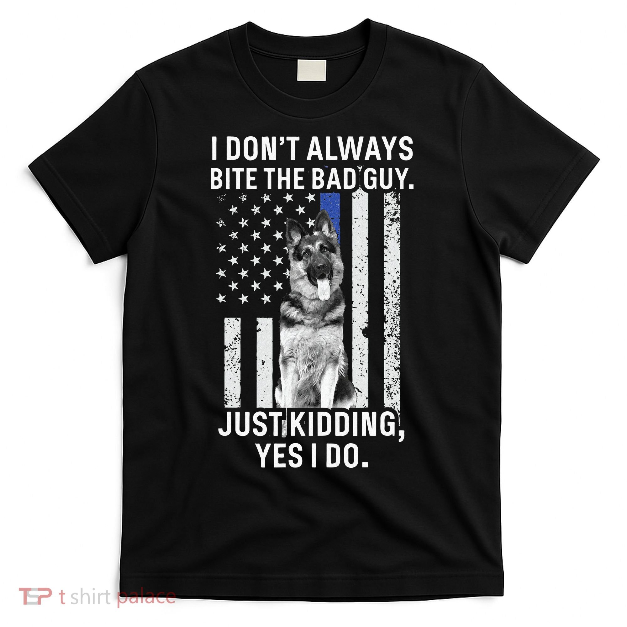 K9 Police Officer German Shepherd Funny Thin Blue Line T-Shirt