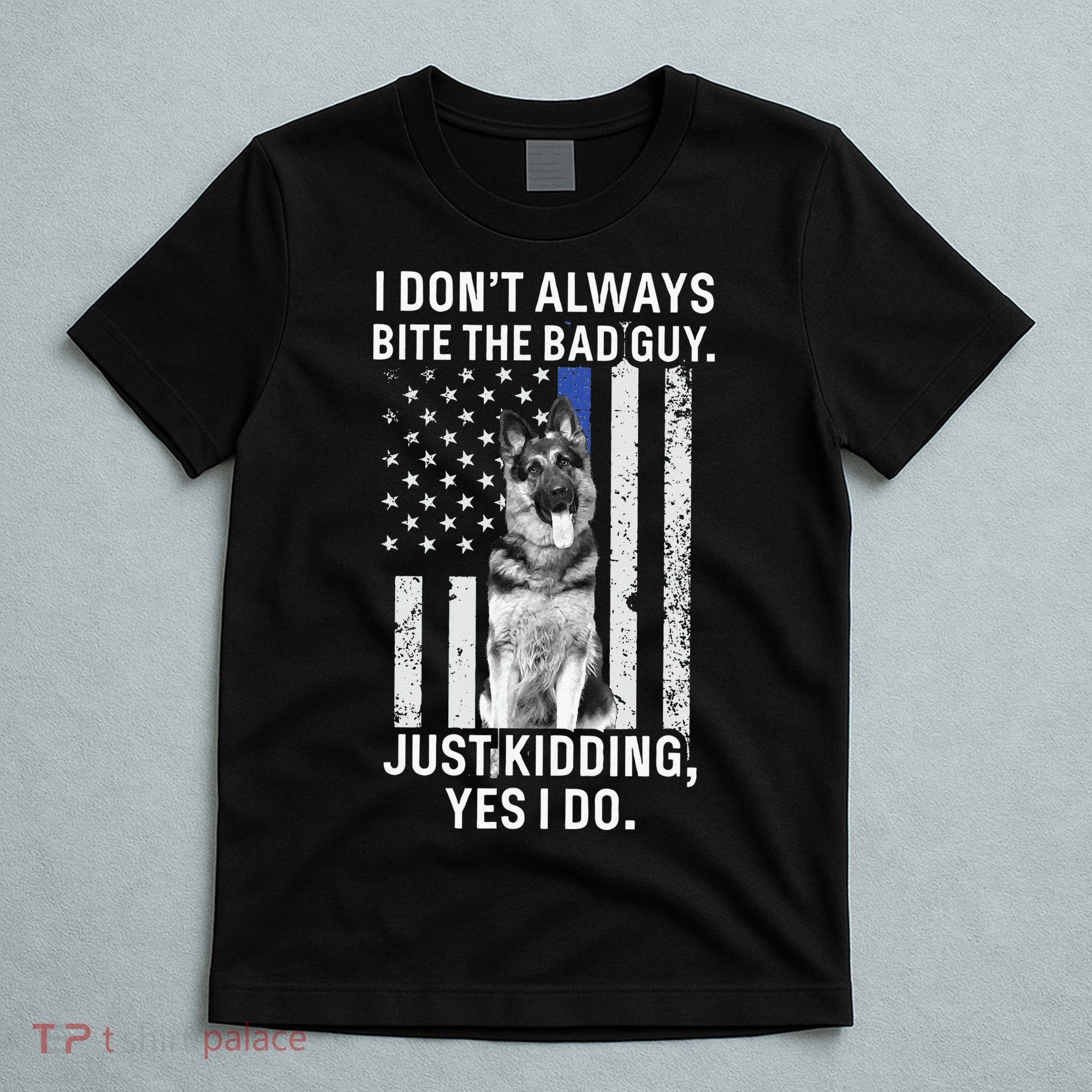 K9 Police Officer German Shepherd Funny Thin Blue Line T-Shirt