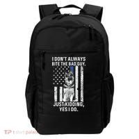 K9 Police Officer German Shepherd Funny Thin Blue Line Backpack thumb 0