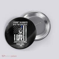 K9 Police Officer German Shepherd Funny Thin Blue Line Button thumb 0