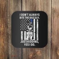 K9 Police Officer German Shepherd Funny Thin Blue Line Coaster thumb 0