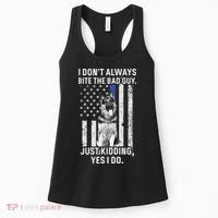 K9 Police Officer German Shepherd Funny Thin Blue Line Women's Tank Top thumb 0
