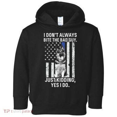 K9 Police Officer German Shepherd Funny Thin Blue Line Toddler Hoodie