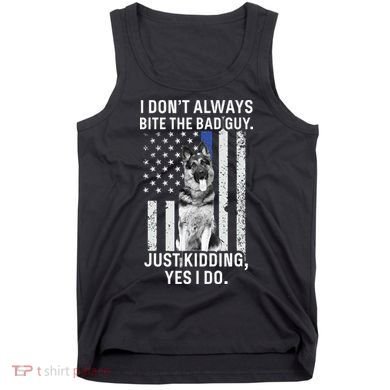 K9 Police Officer German Shepherd Funny Thin Blue Line Tank Top