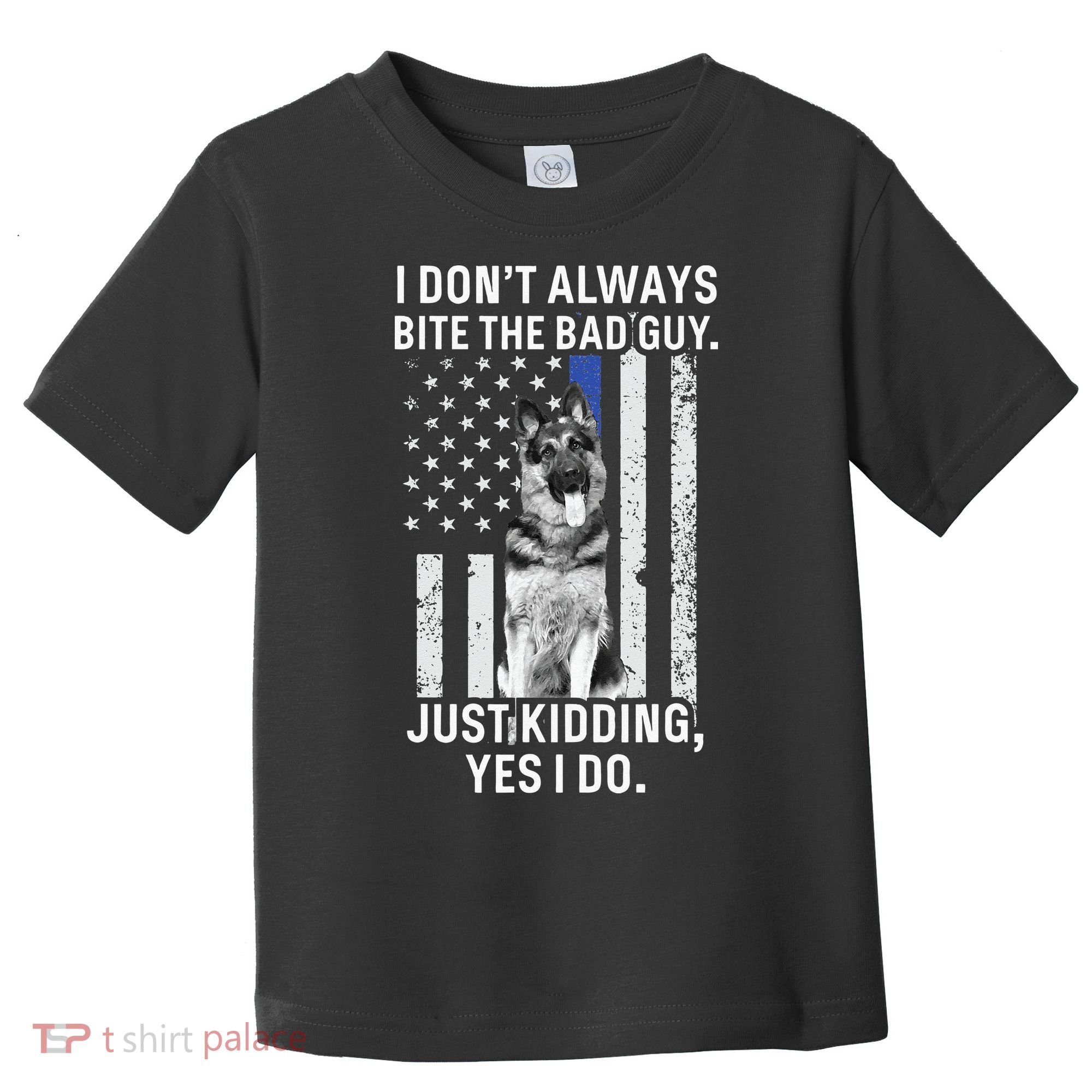 K9 Police Officer German Shepherd Funny Thin Blue Line Toddler T-Shirt