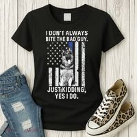 K9 Police Officer German Shepherd Funny Thin Blue Line Women's T-Shirt thumb 3
