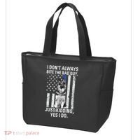 K9 Police Officer German Shepherd Funny Thin Blue Line Tote Bag thumb 3