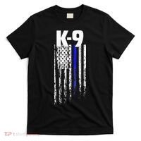 K9 Police Officer USA Flag LEO Cops Law Enforcement T-Shirt thumb 0