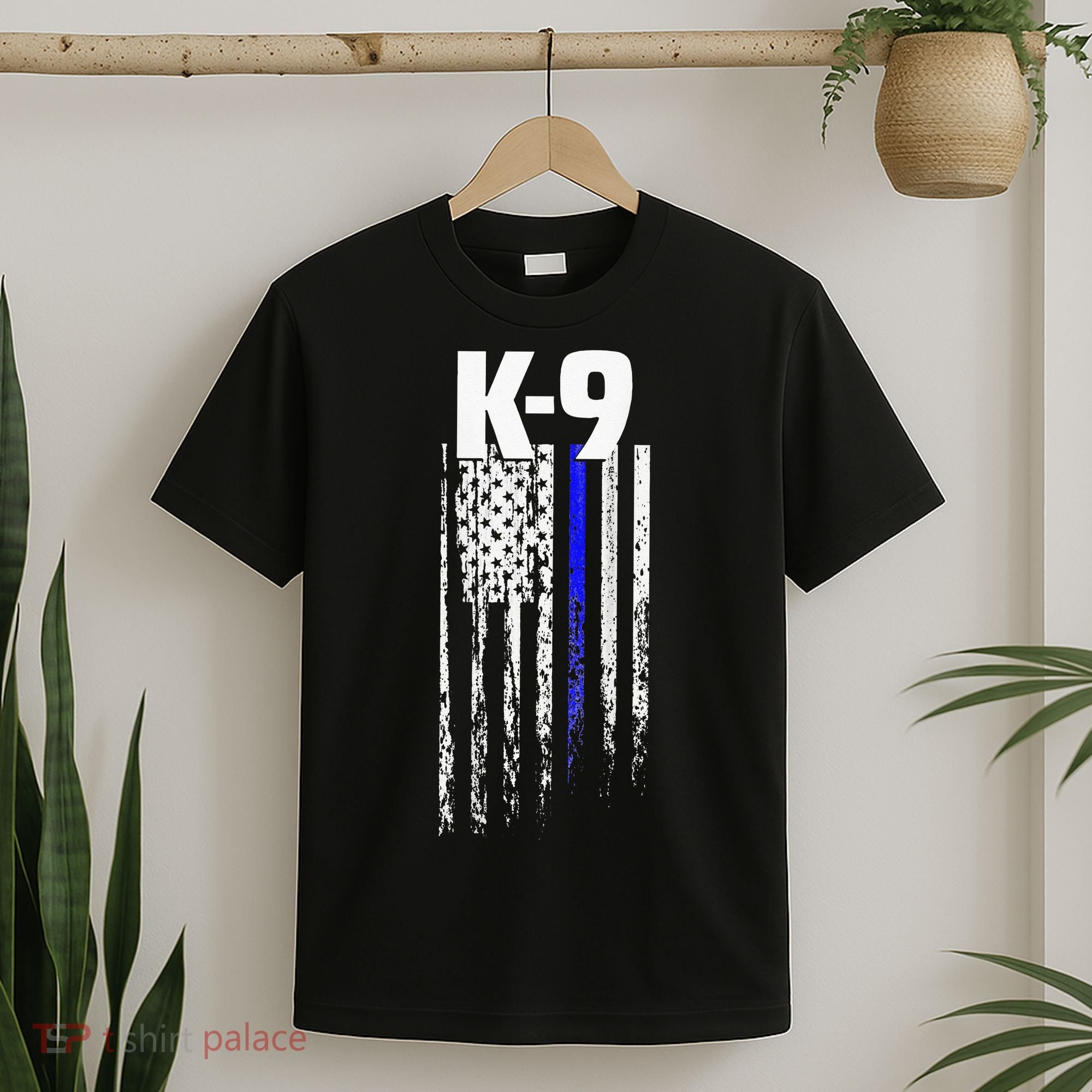 K9 Police Officer USA Flag LEO Cops Law Enforcement T-Shirt